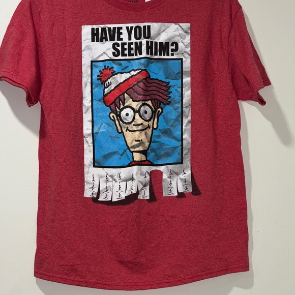 Where’s Waldo Vibrant Red Tee with Playful Graphic - Picture 3 of 4
